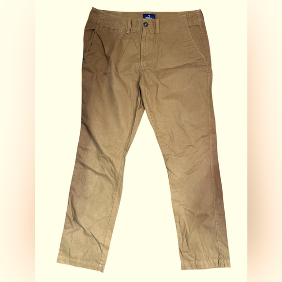 American Eagle 36 x 31 Slim Straight pants brown - Picture 2 of 13